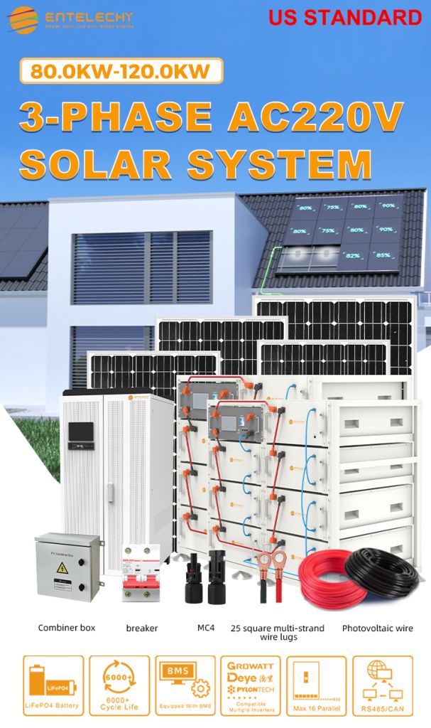 80kw-120kw US STANDARD 3-PHASE Solar System - ENTELECHY